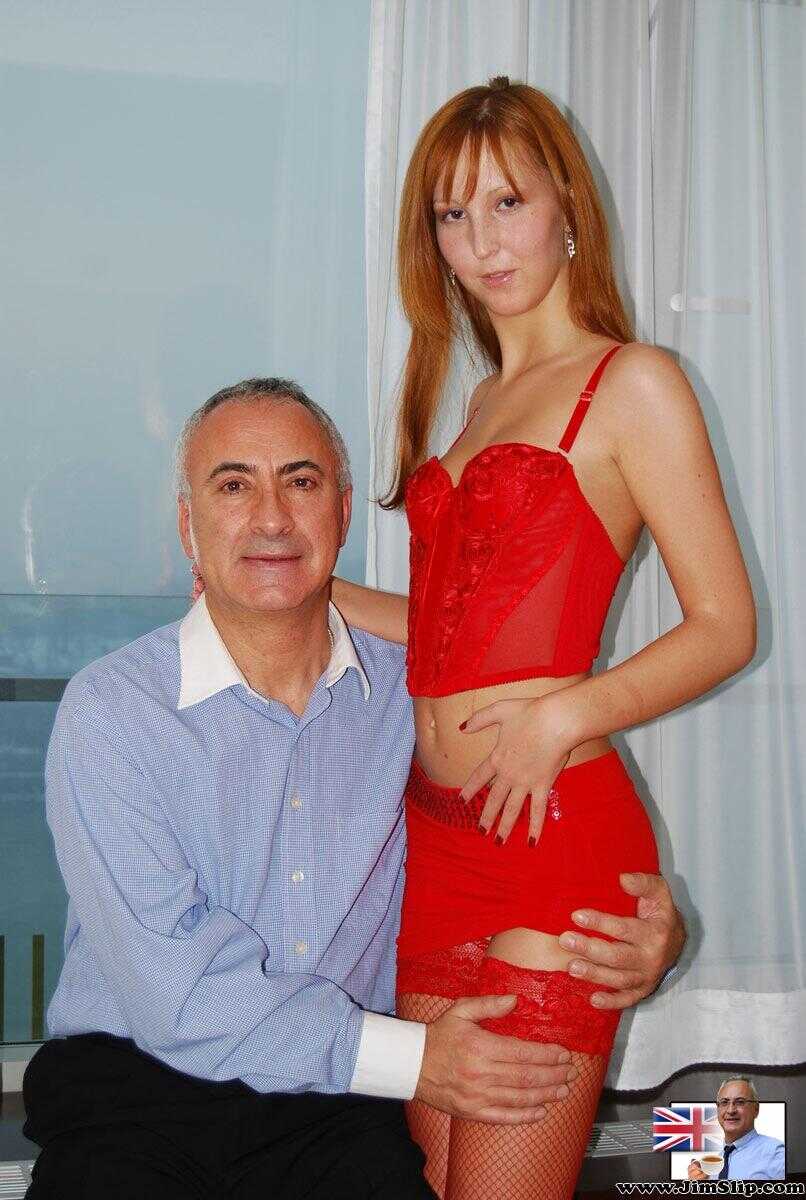 Red-hot Redhead Riding Randy Retiree Recklessly: Satine's Sensual Saddle Session with Oldman Cock! - Satine