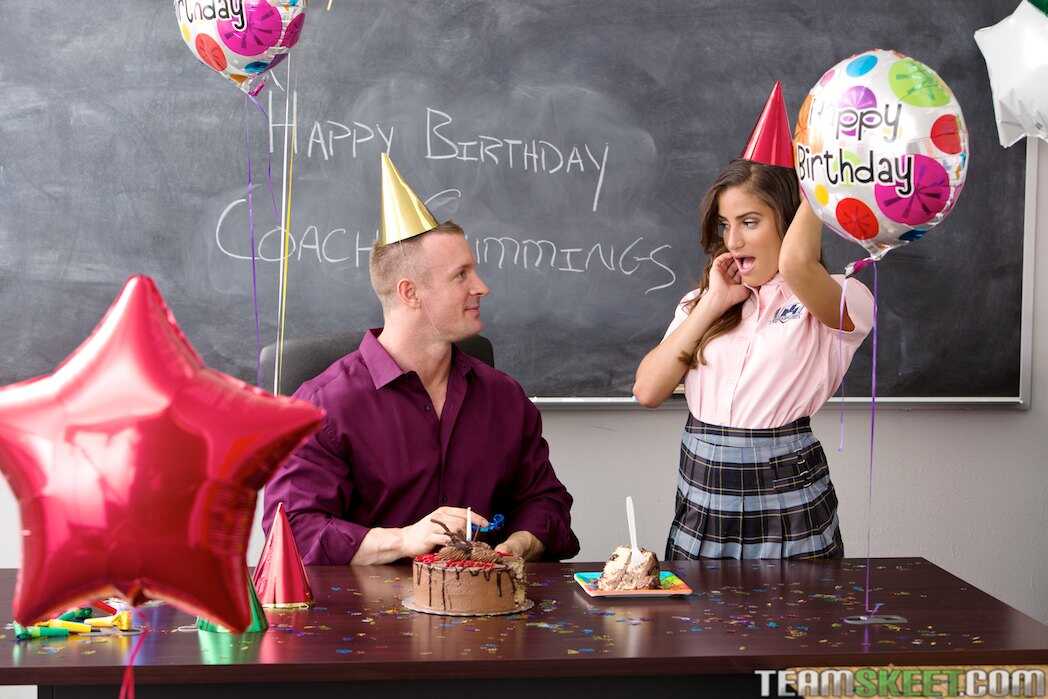 Birthday Surprise: Latin Teen Chi Chi Medina Sucks and Rides Coach's Cock till He Cums Hard! - Chi Chi Medina, TJ Cum...