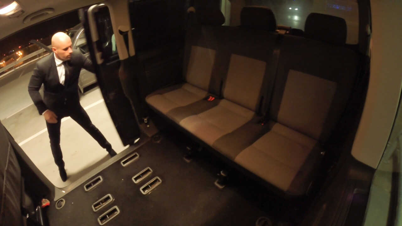 Public Cab Fuck Fest with Horny Brunette Leny Ewil Giving a Blowjob and Riding Stranger's Hard Cock - Leny Ewil
