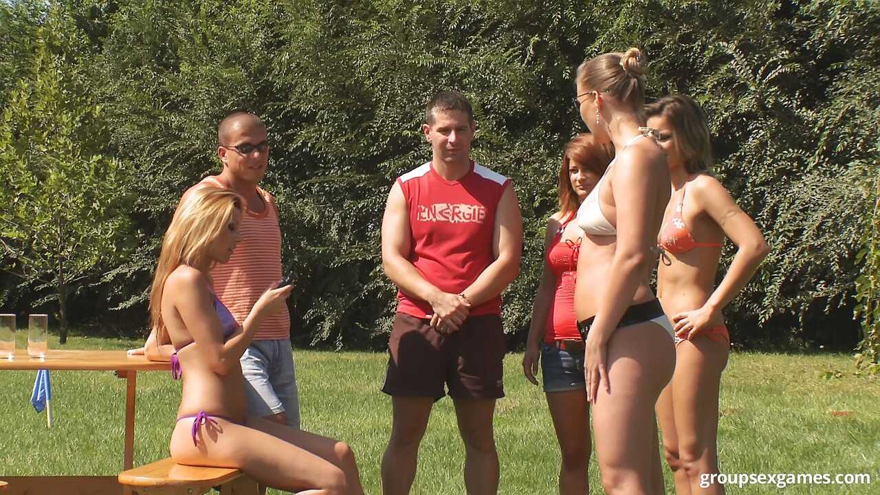 Exploring their naughty sides: Bellina, Carol, Cindy Hope and Misty Mild play outdoor sex games in the nude. - Bellina, Ca...