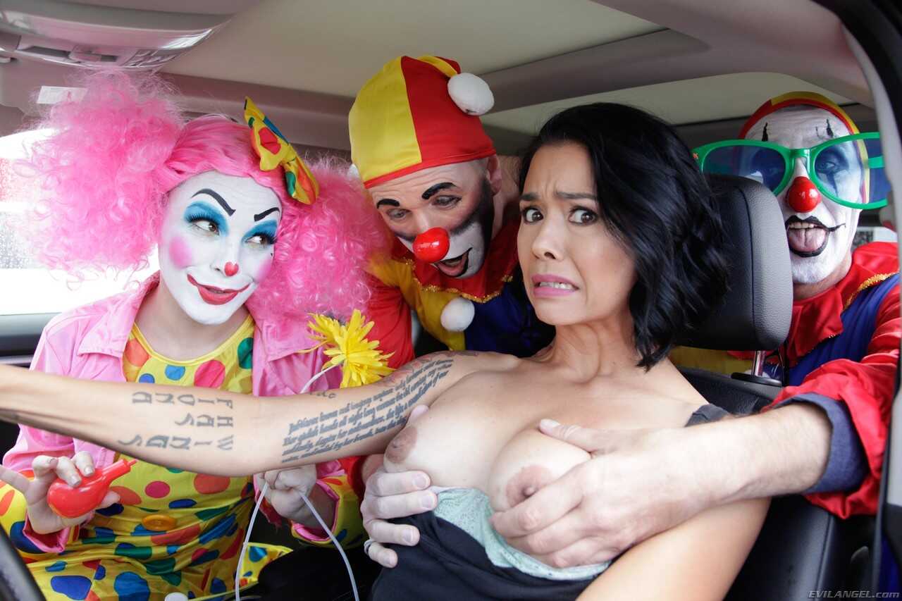 Asian MILF Dana Vespoli Gets Gangbanged by Pervert Clowns While Busty Pornstar Dana DeArmond Fondles Her Big Tits - Dana D...