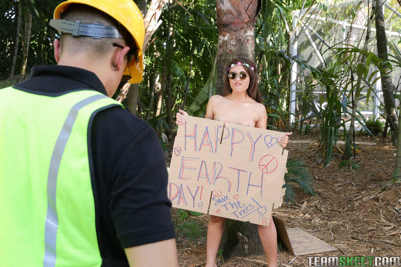 Tied up with the Tree Hugging Latin Beauty: Bruno Dickemz and Hippie Activist Jaye Austin