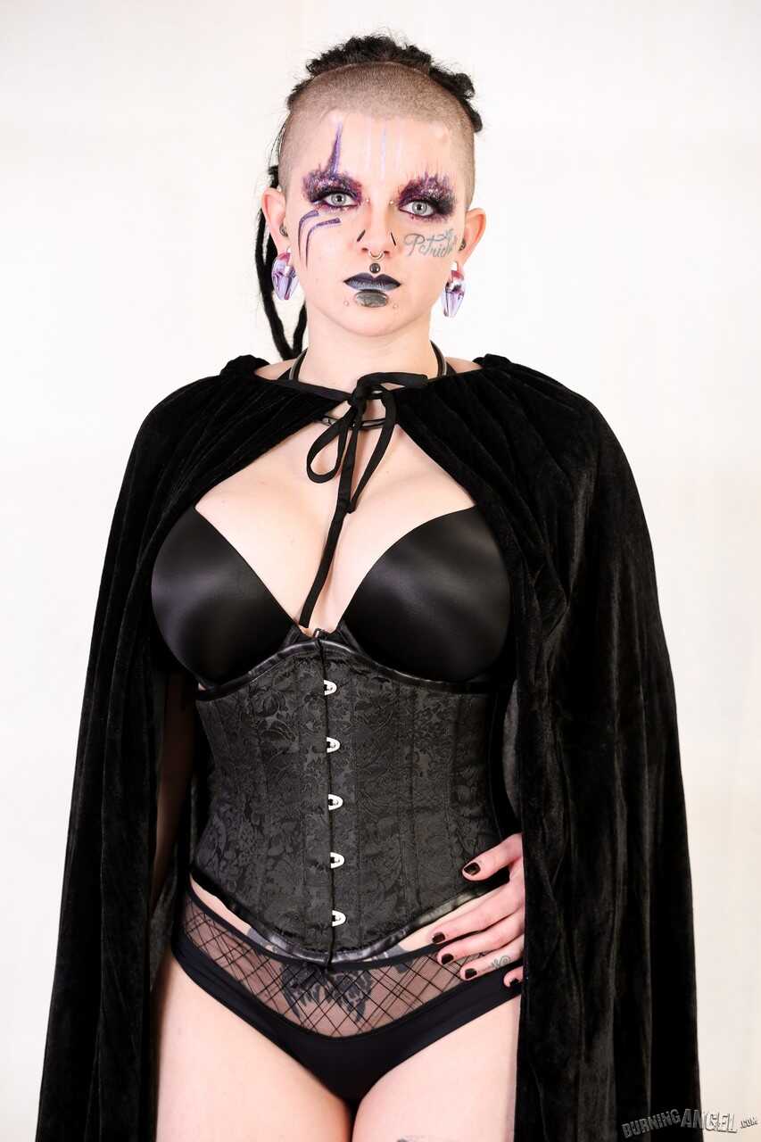 Brunette Vixen in Costume Exposing and Teasing Her Cunt for You, Luna Lavey - Luna Lavey