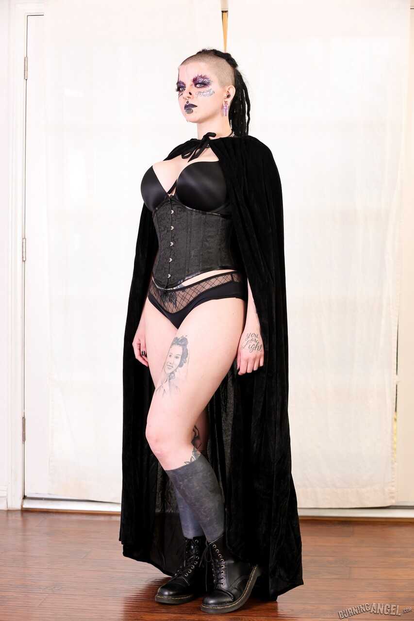 Brunette Vixen in Costume Exposing and Teasing Her Cunt for You, Luna Lavey - Luna Lavey