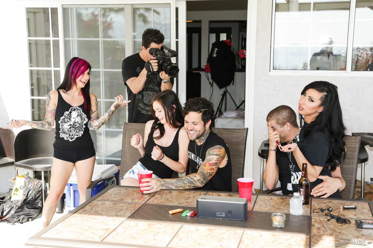 Joanna Angel's Boss and Girlfriend's Fetish Freak Group Sex Party with Small Hands and Vera Drake - Joanna Angel...