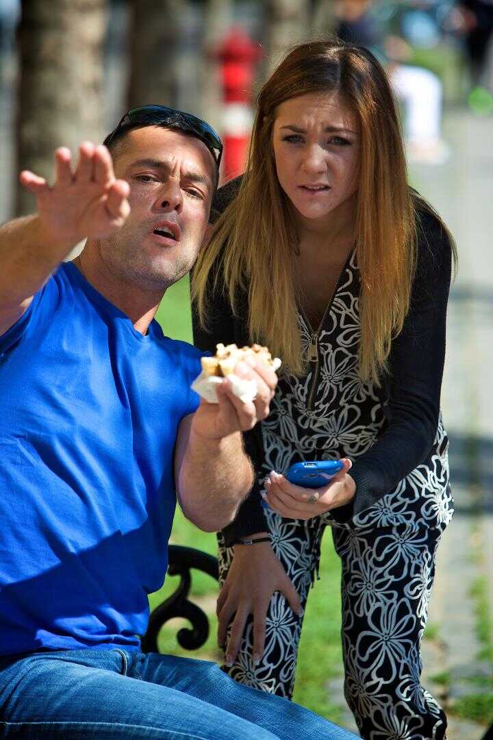 Jet-setting slut gets banged in public by a random dude after asking for directions - Lullu Gun, Renato