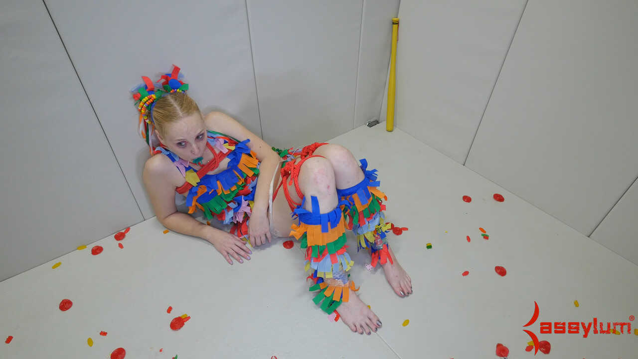 Blonde Teen Delirious Hunter Gets Pounded in Her Piñata Cosplay! 