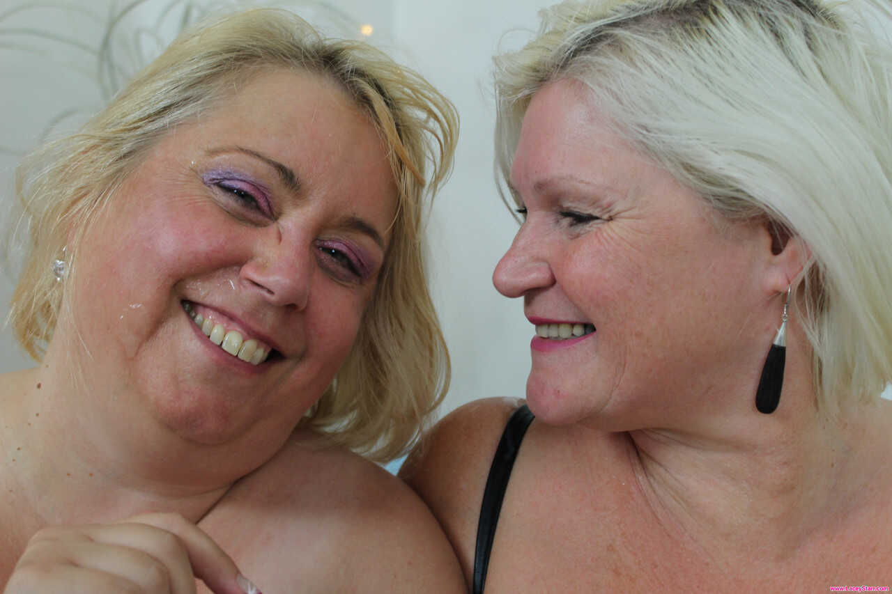 Granny Lesbian Threesome with Young Cock: BBW Lacey Starr and Lexie Cummings Share their Chubby Pussies with a British Fat...