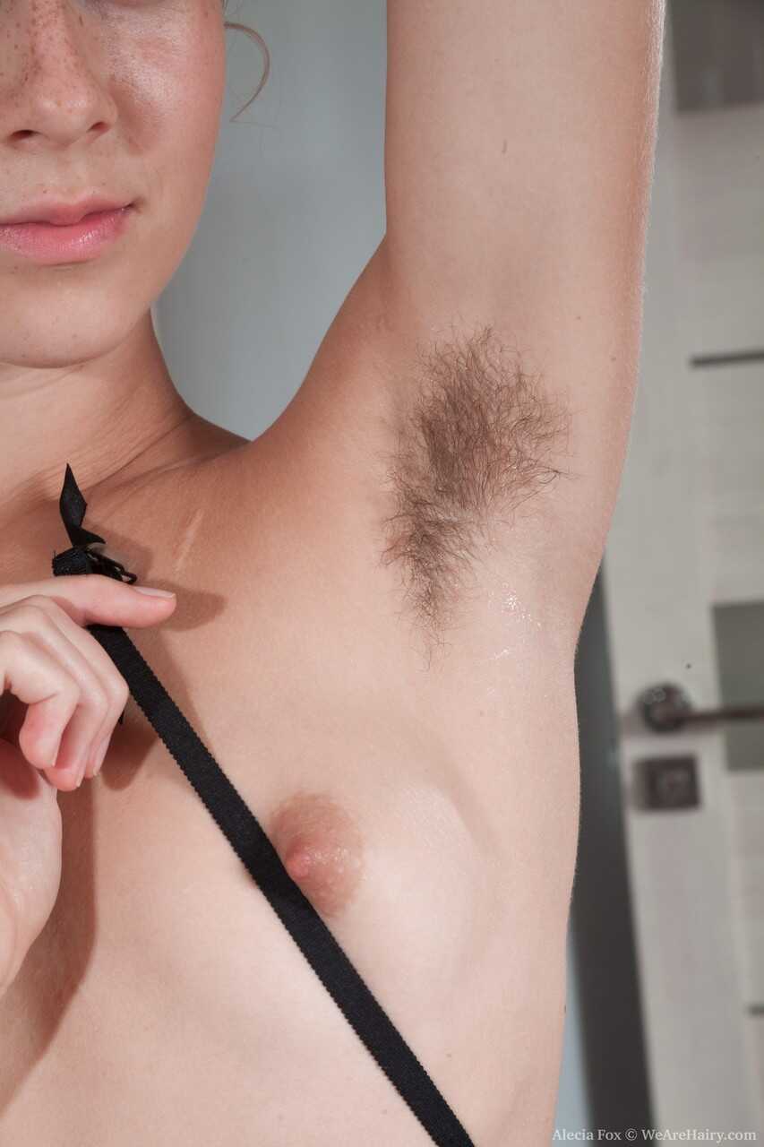 Russian teen Alecia Fox spreads her hairy pussy for the camera - Alecia Fox