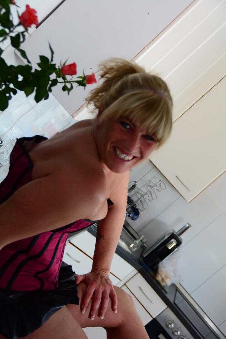Horny German Seductress in Corset Seduces Her Hot Guy for Kitchen Condom Fuck and Cum with Sweet Susi! - Sweet Susi