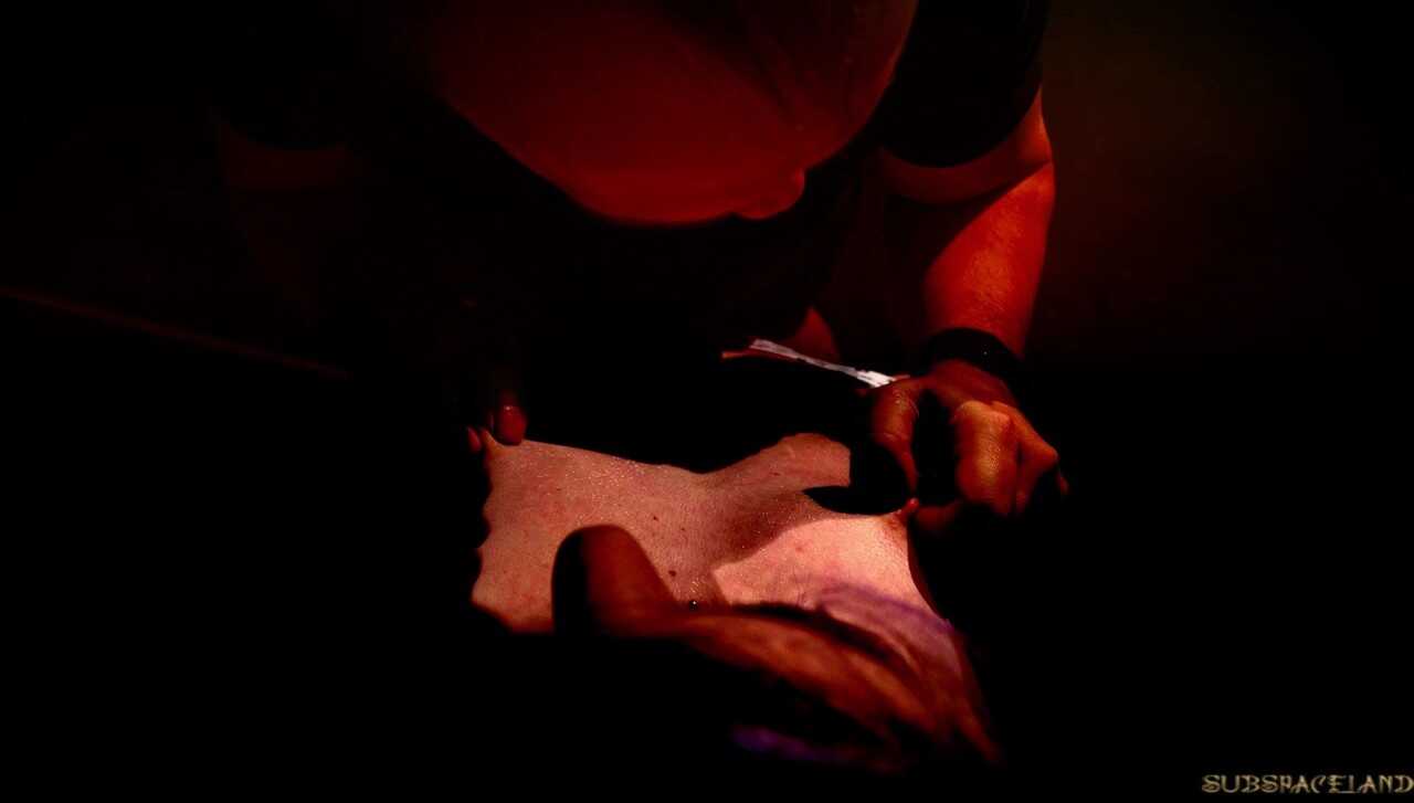 'Hot Fire Show with Skinny Slave Noa Livia's Purple Hair After Masturbation' - Noa Livia