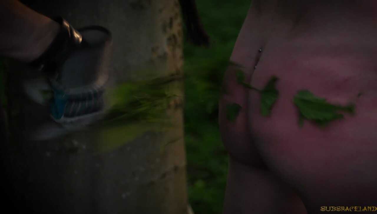Submissive Noa Livia's Forced Woodland Face Fucking Tied Up for Punishment - Noa Livia