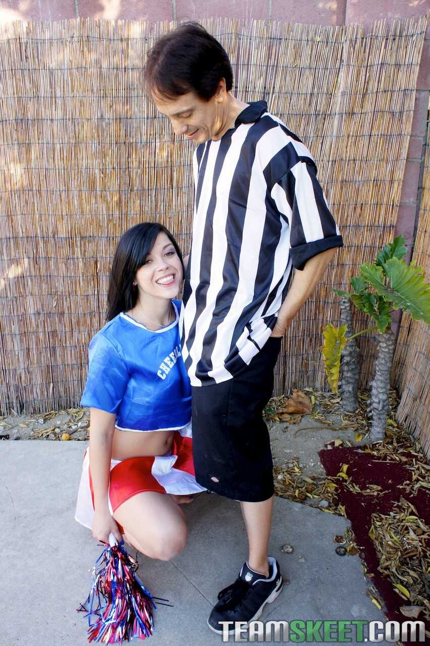 Outdoor Sex with the Referee Savannah Camden Strips Naked in the Woods - Savannah Camden