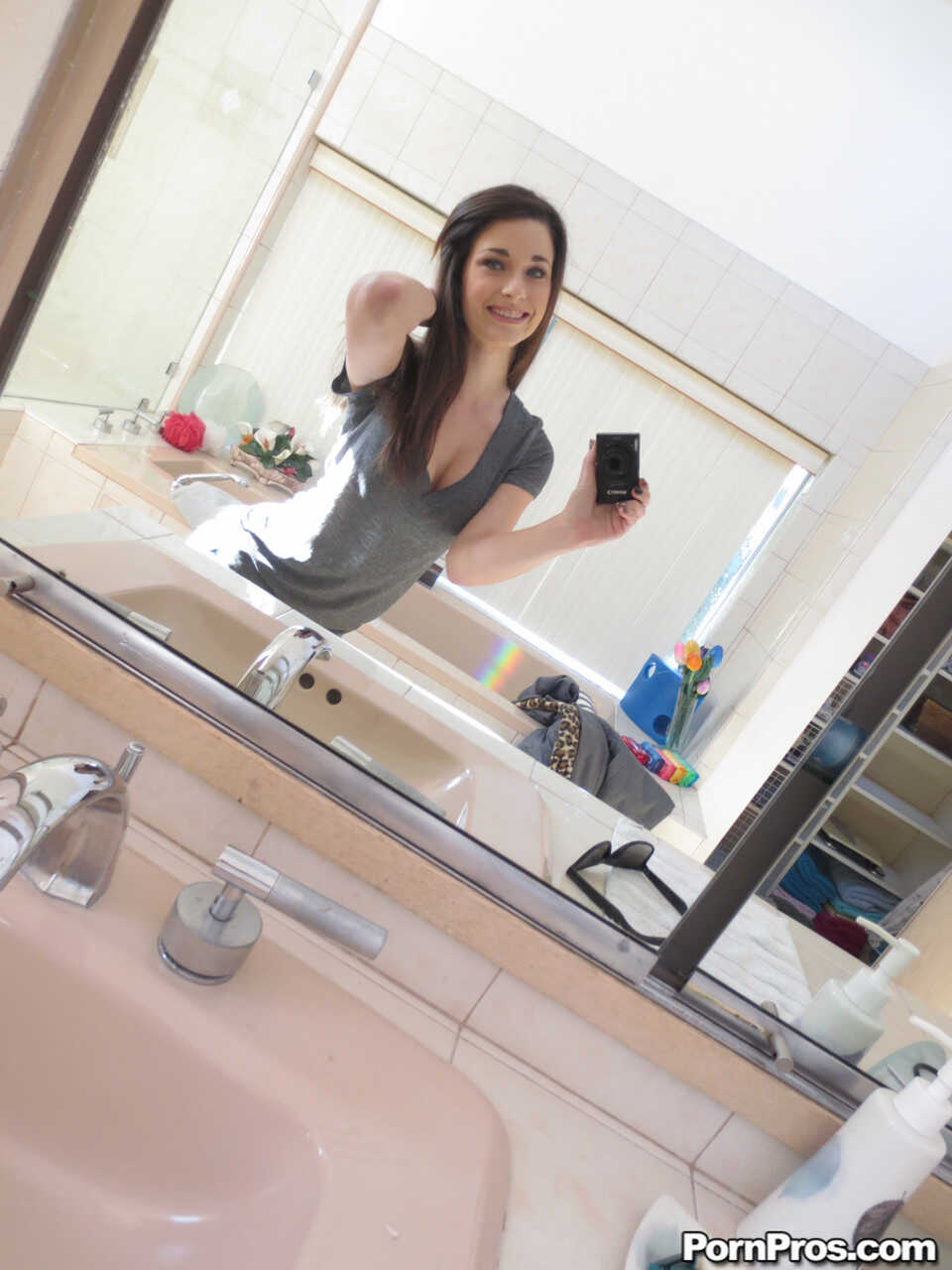 Curvy teen Lacey Channing flaunts her natural tits and takes sexy mirror selfies - Lacey Channing