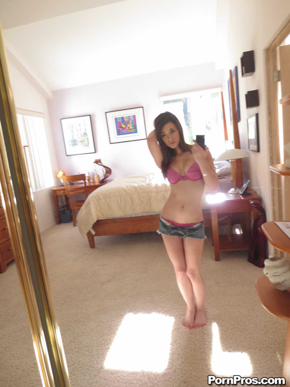 Curvy teen Lacey Channing flaunts her natural tits and takes sexy mirror selfies - Lacey Channing