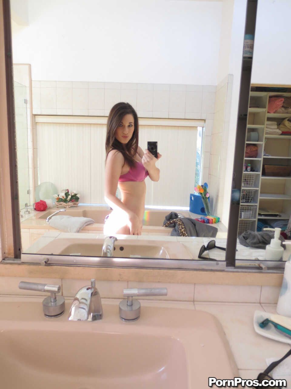Curvy teen Lacey Channing flaunts her natural tits and takes sexy mirror selfies - Lacey Channing