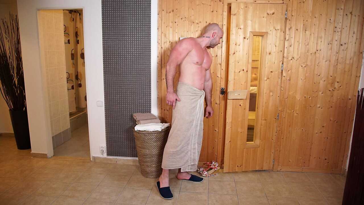Laura's Steamy Sauna Sexcapade with Alex Hell: Wet Pussy, Hot Cum, and Sweaty Bodies! - Alex Hell, Laura Crystal