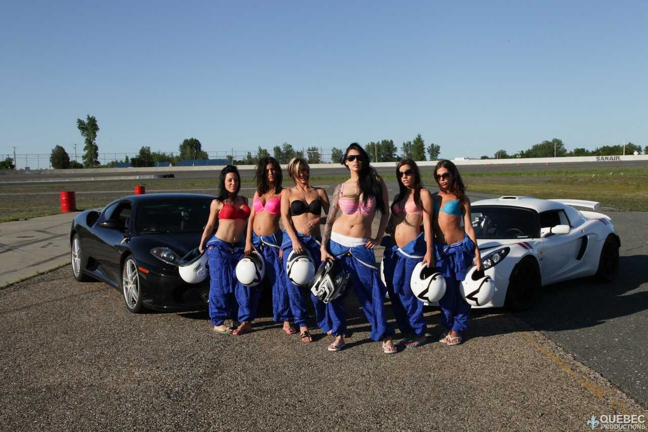 G-Force Gone Wild: Asian MILFs Amanda Morano and Amy Lee join forces with sexy race car drivers Tera Patrick and the Lane ...