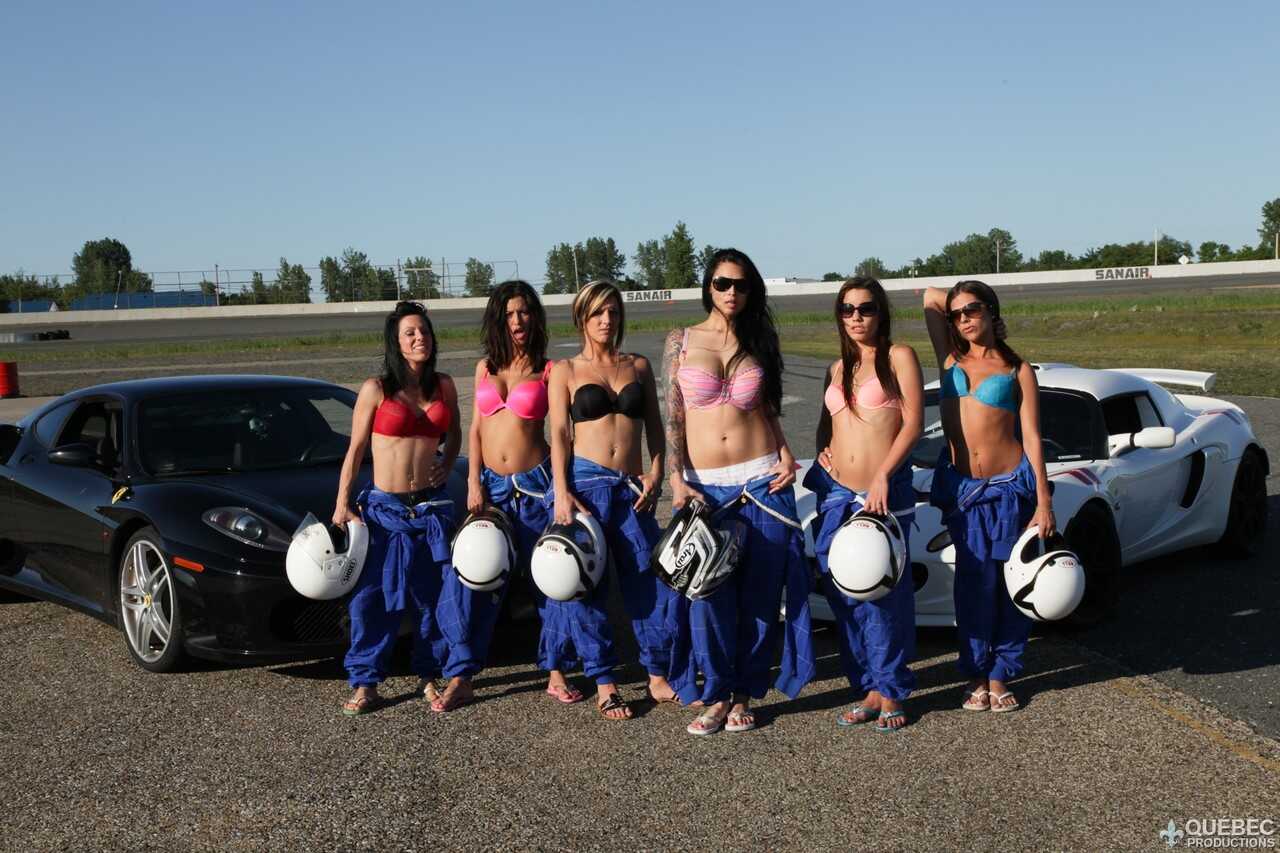 G-Force Gone Wild: Asian MILFs Amanda Morano and Amy Lee join forces with sexy race car drivers Tera Patrick and the Lane ...