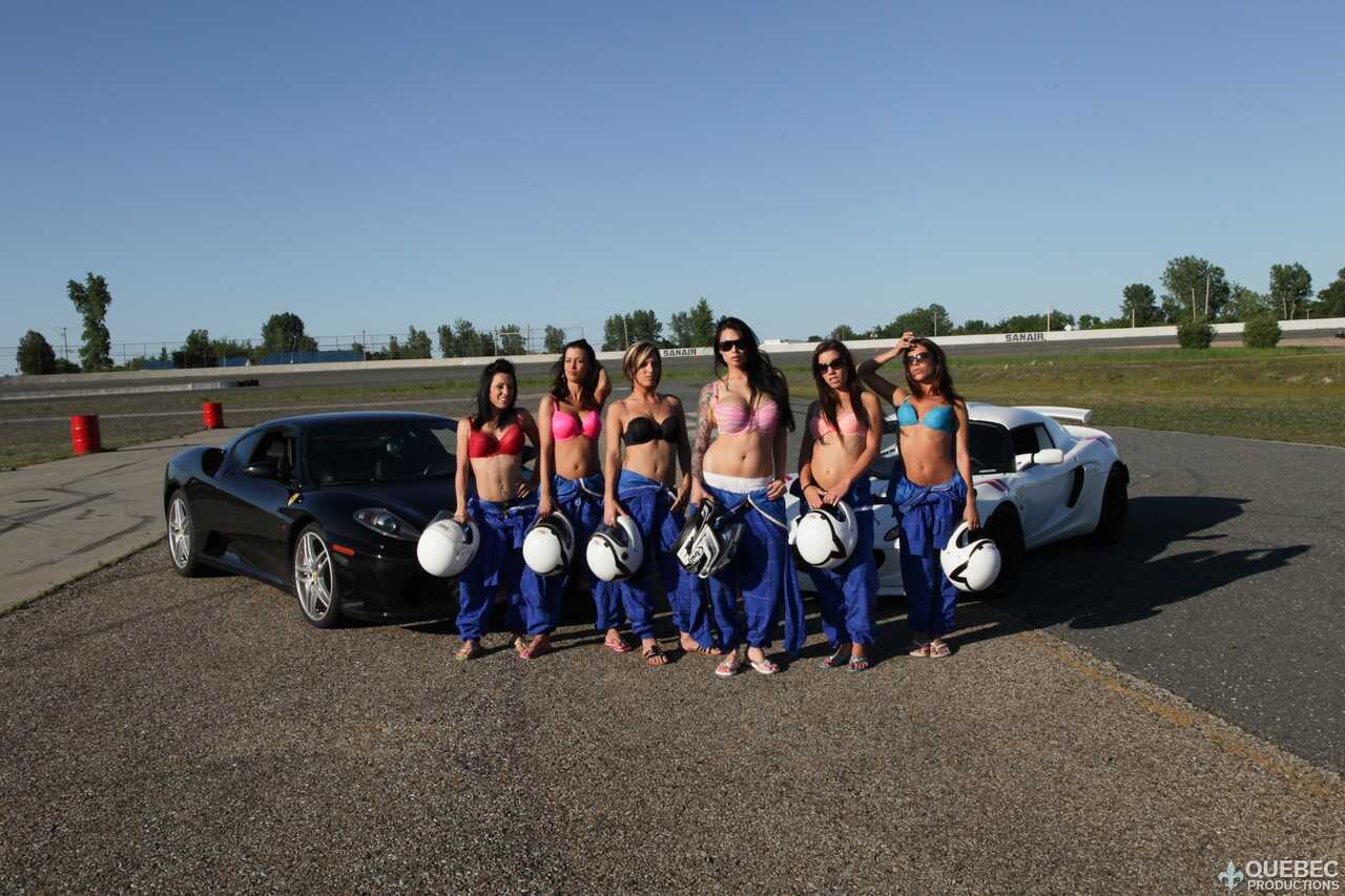 G-Force Gone Wild: Asian MILFs Amanda Morano and Amy Lee join forces with sexy race car drivers Tera Patrick and the Lane ...