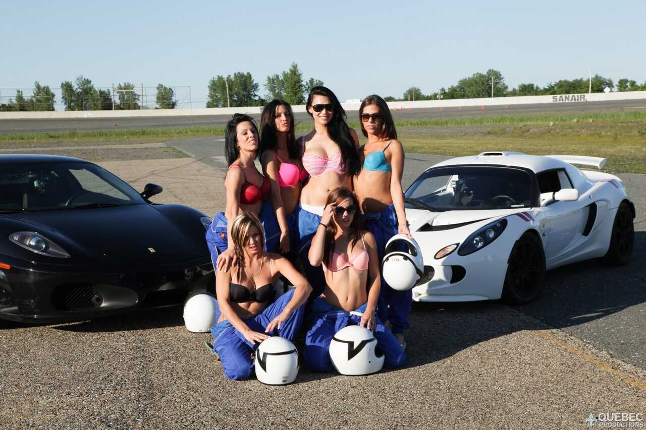 G-Force Gone Wild: Asian MILFs Amanda Morano and Amy Lee join forces with sexy race car drivers Tera Patrick and the Lane ...