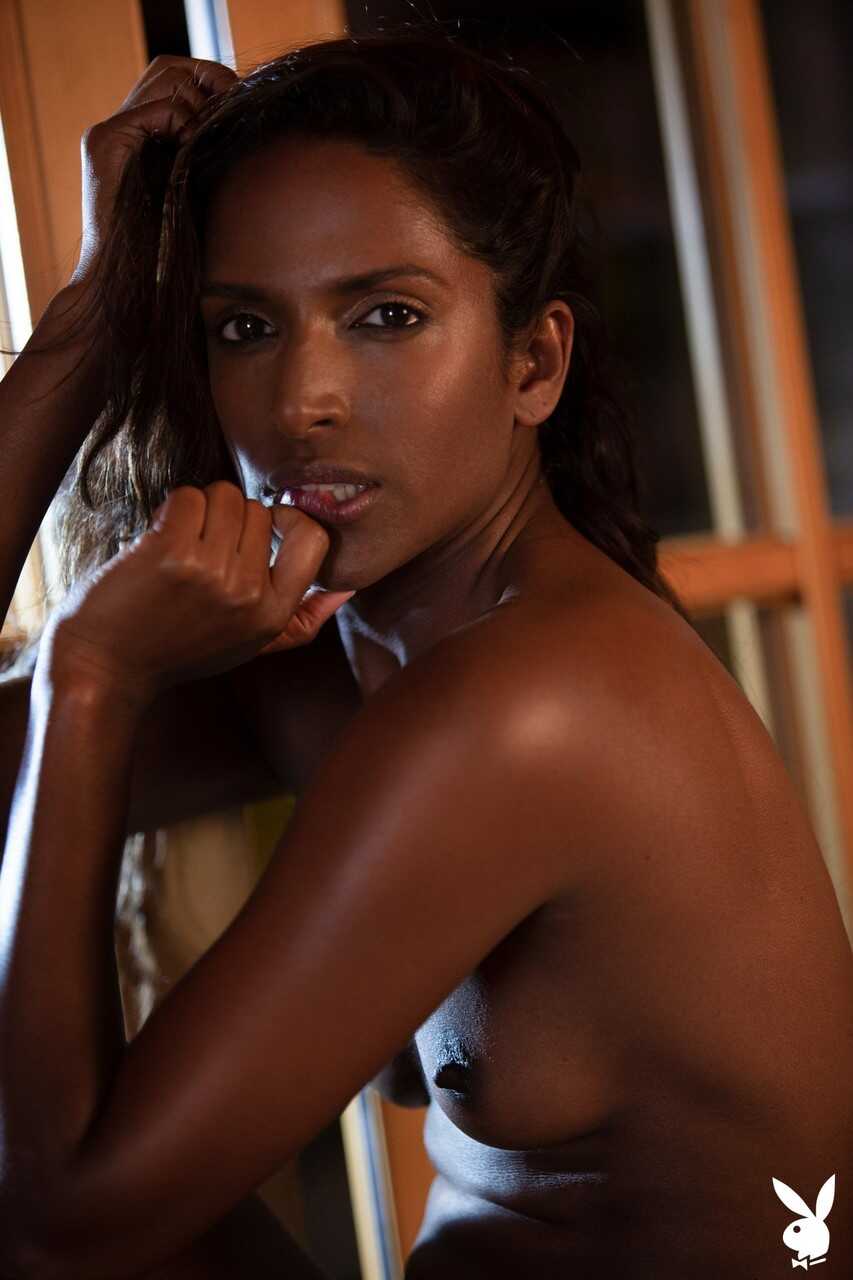 Nude and Curvy Nirmala Fernandes Posing in the Kitchen A Sexy Black Ebony Goddess with a Perfect Pussy - Nirmala Fernandes