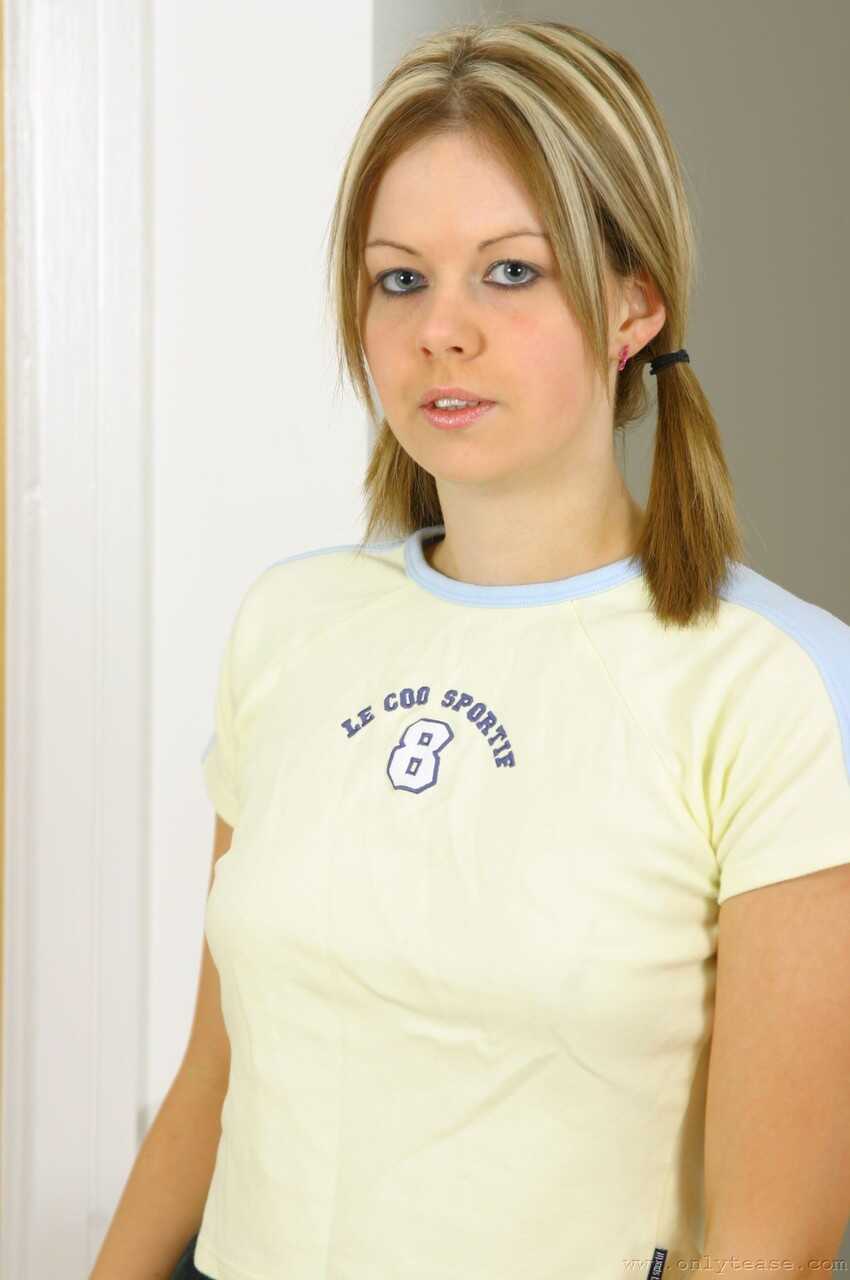Tiny Tits Tuesday Skinny Chick Jayne T Posing in Blue Panties - Jayne T