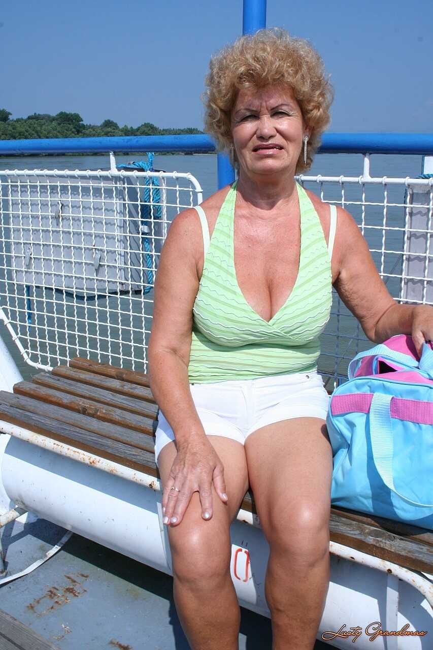 Effie's Mature Cunt Gets Fucked By The Water After A Local Granny Gets Her Natural Boobs Sucked - Effie