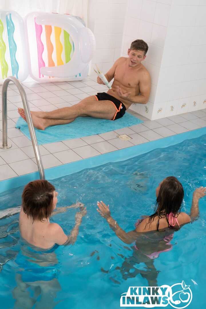 Sexual Taboo Czech Stepsisters Take Over Poolside Threesome with Stepbrother - Anna Swix, Naomi Bennet