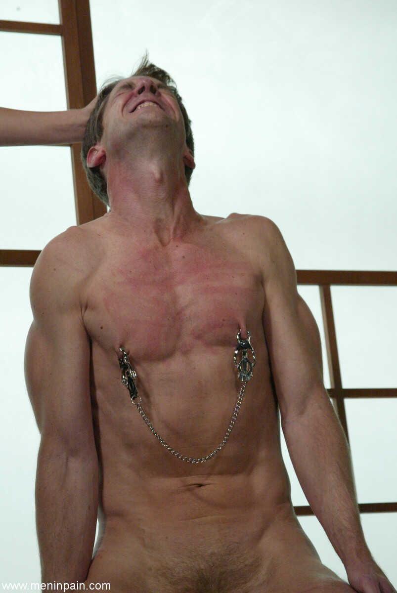 Dressed mistress Audrey Leigh tortures naked man Lakko's breasts and nipples with her stilettos. - Audrey Leigh, Lakko