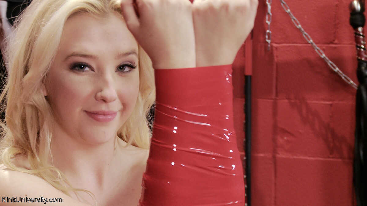 Buxom blonde teen Samantha Rone tied up and gagged for her first BDSM experience - Samantha Rone