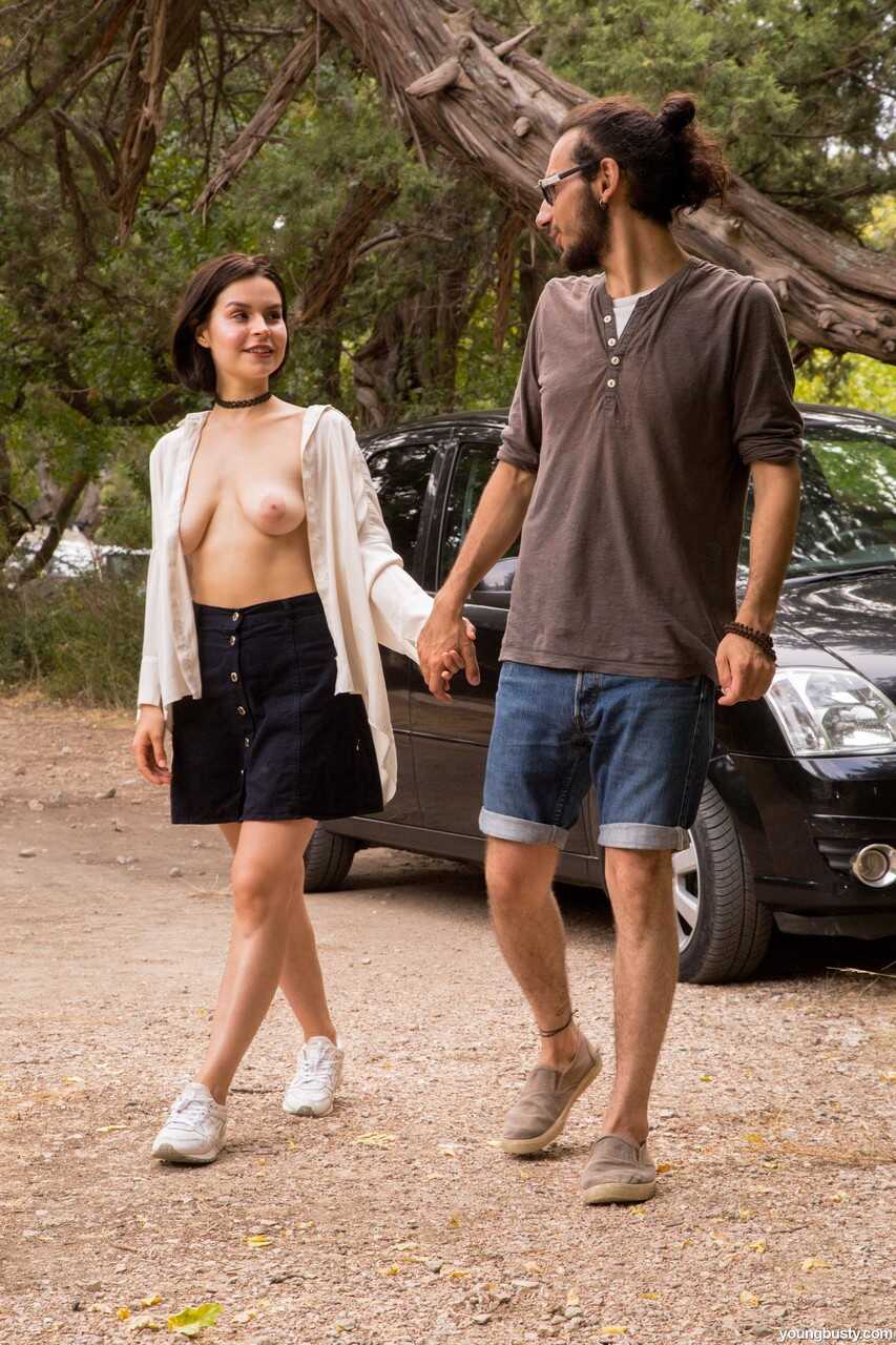 Beautiful Ole Nina with a hairy crotch gets rammed while hiking in the Ukrainian wilderness. - Ole Nina