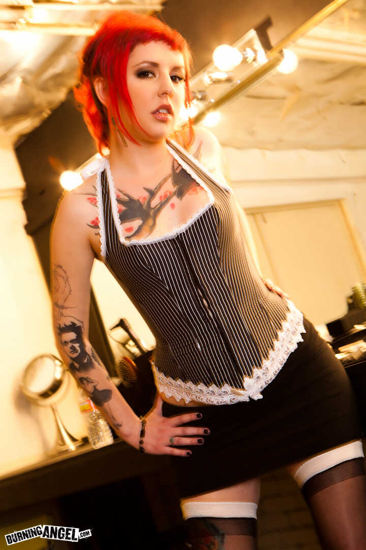 Scarlet Shedding: The Burning Backstage Masturbation of a Flaming Redhead Performer - 