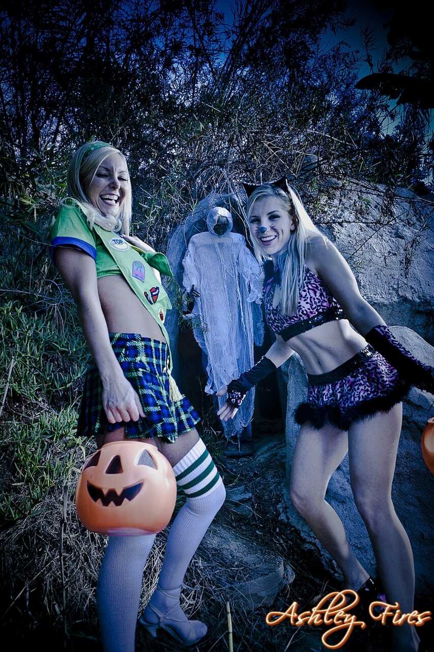 Halloween Nights with the Blonde Bombshells Aaliyah Love and Ashley Fires - Aaliyah Love, Ashley Fires