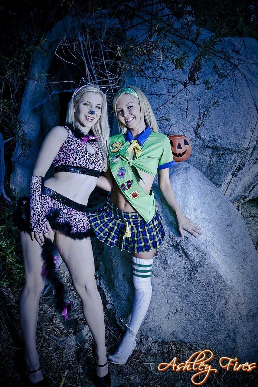 Halloween Nights with the Blonde Bombshells Aaliyah Love and Ashley Fires - Aaliyah Love, Ashley Fires
