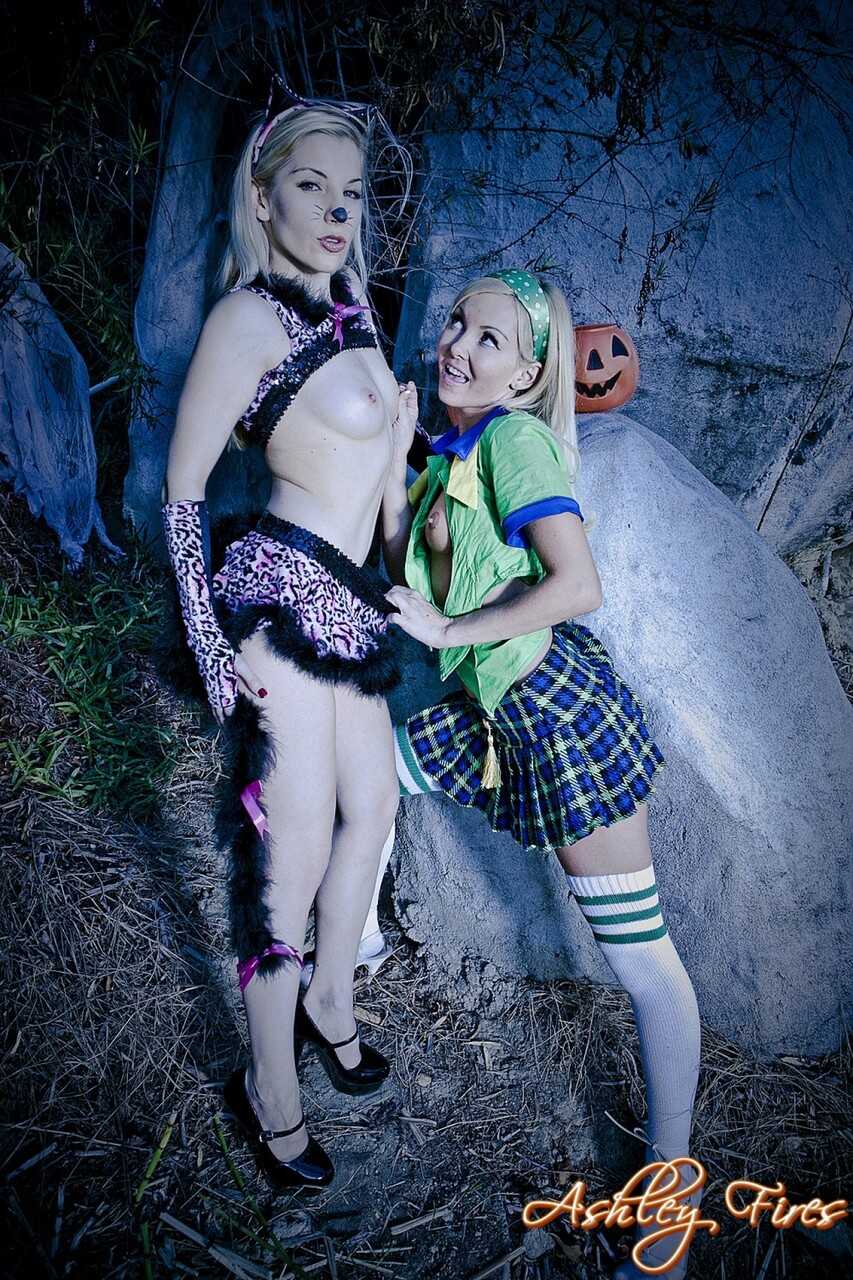 Halloween Nights with the Blonde Bombshells Aaliyah Love and Ashley Fires - Aaliyah Love, Ashley Fires