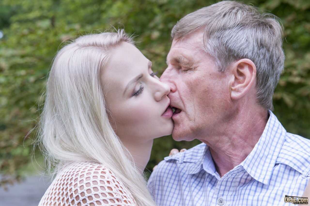 Blonde teen with a big bottom, Katy Sky's outdoor fuck with the old guy, Patrik - Katy Sky, Patrik