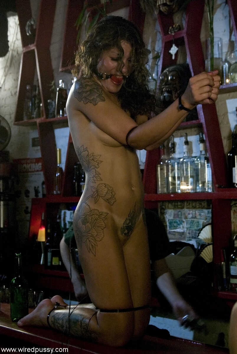 Tommy Pistol's Wired Pussy Revealed: A Public BDSM Adventure with Bartender Mistress Hidest, Nadia Styles and Sarah J...