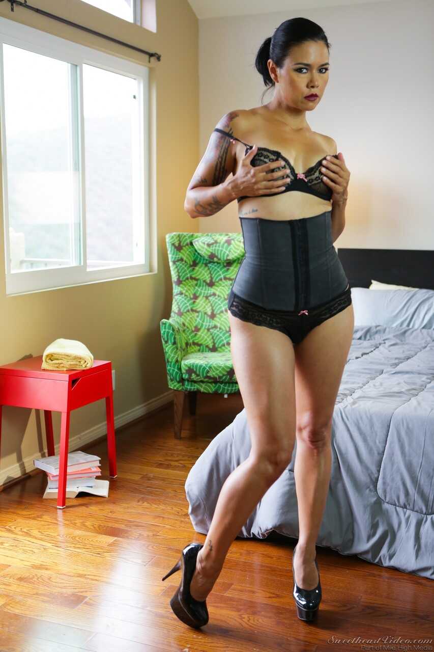 MILF Dana Vespoli Takes Off Her Bra And Panties To Model In A Corset While Showing Off Her Sexy Older Body! - Dana Vespoli