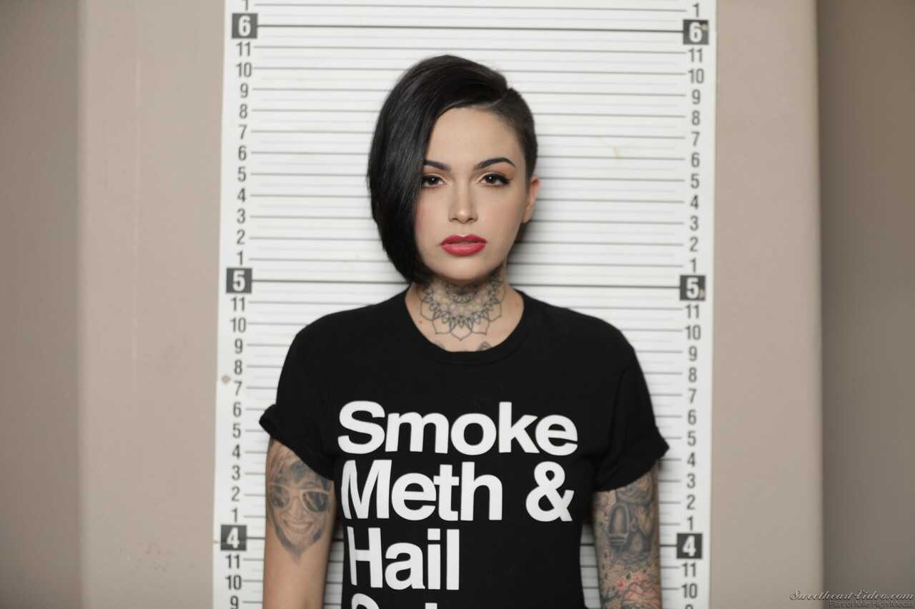 Very cute lesbian teen delinquents kissing at prison mug shot session   Bad Girls Kissing At The Mug Shot Session - Anna D...