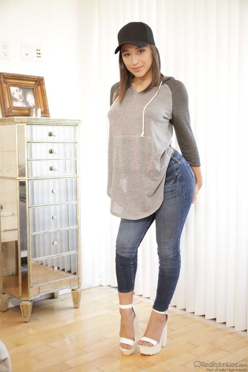 Abella Danger's Jeans Fuck with Her Small Tits and Big Ass while Charles Dera Watches - Abella Danger, Charles Dera