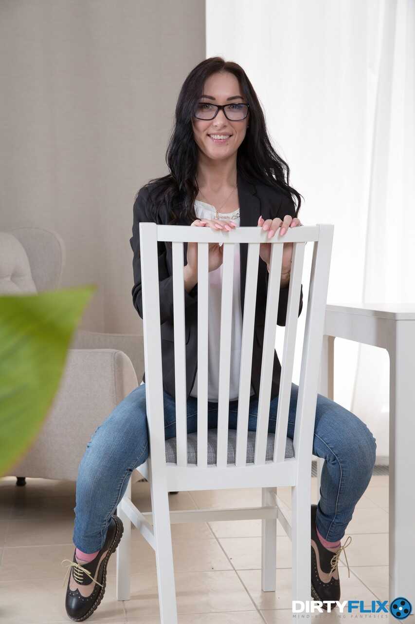 Matt's Hot Nerdy Girlfriend Nika Charming Strips and Takes a Dong in Her Twat on a Table while Studying for Finals - ...
