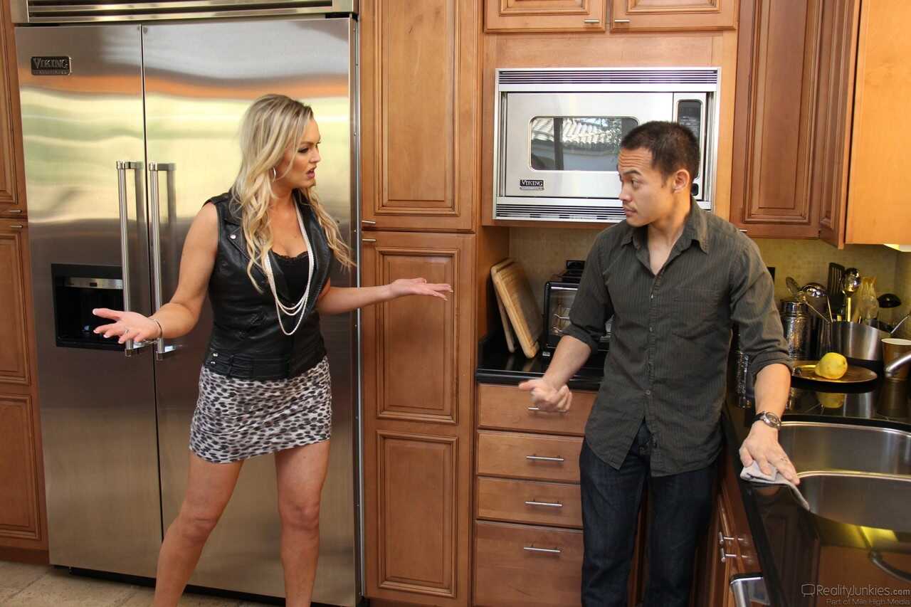 Blonde Abbey Brooks gets double penetrated by a black guy and her hubby in hot MILF action! - Abbey Brooks, Jason Brown