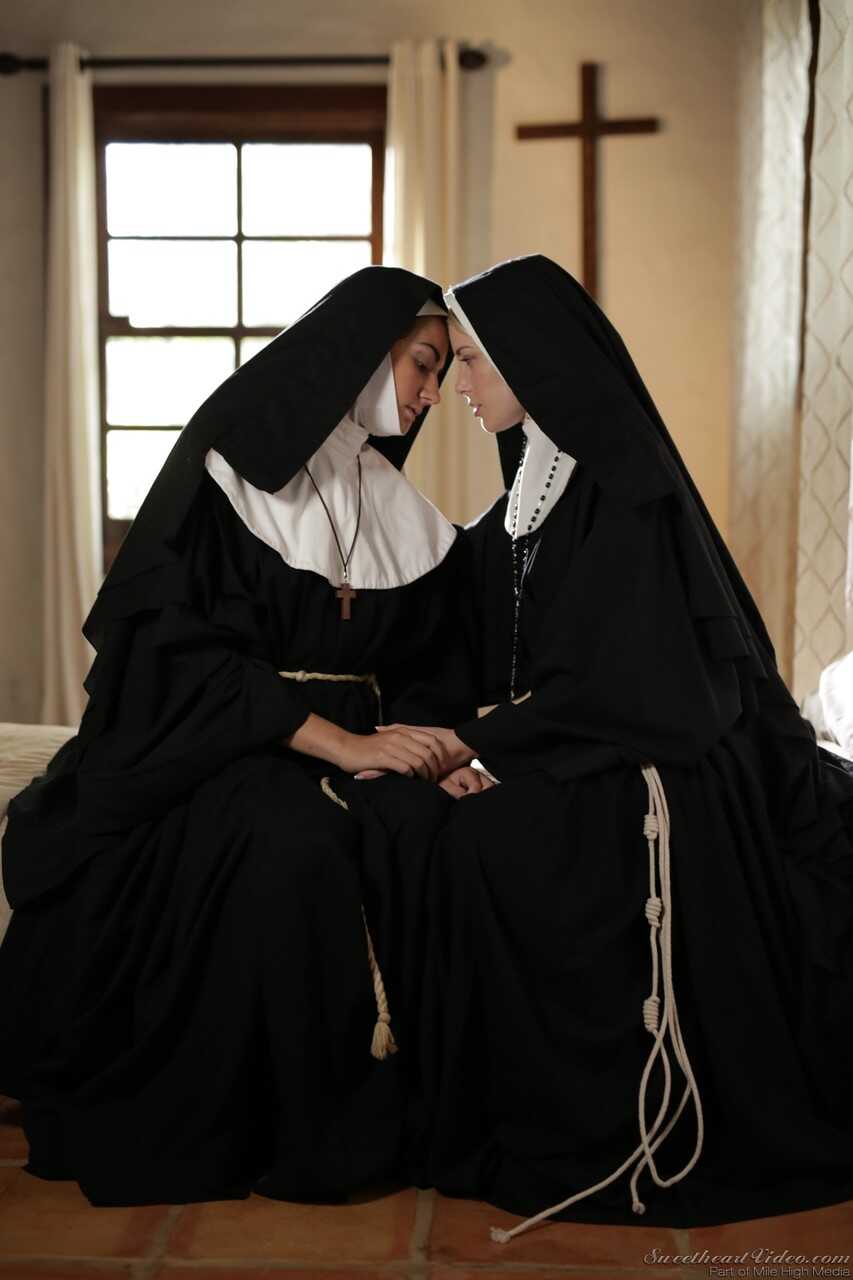 Young Nun Goes Topless to a Priest's Tongue: The Charlotte Stokely Lesbian Confession - Charlotte Stokely, Lily Adams