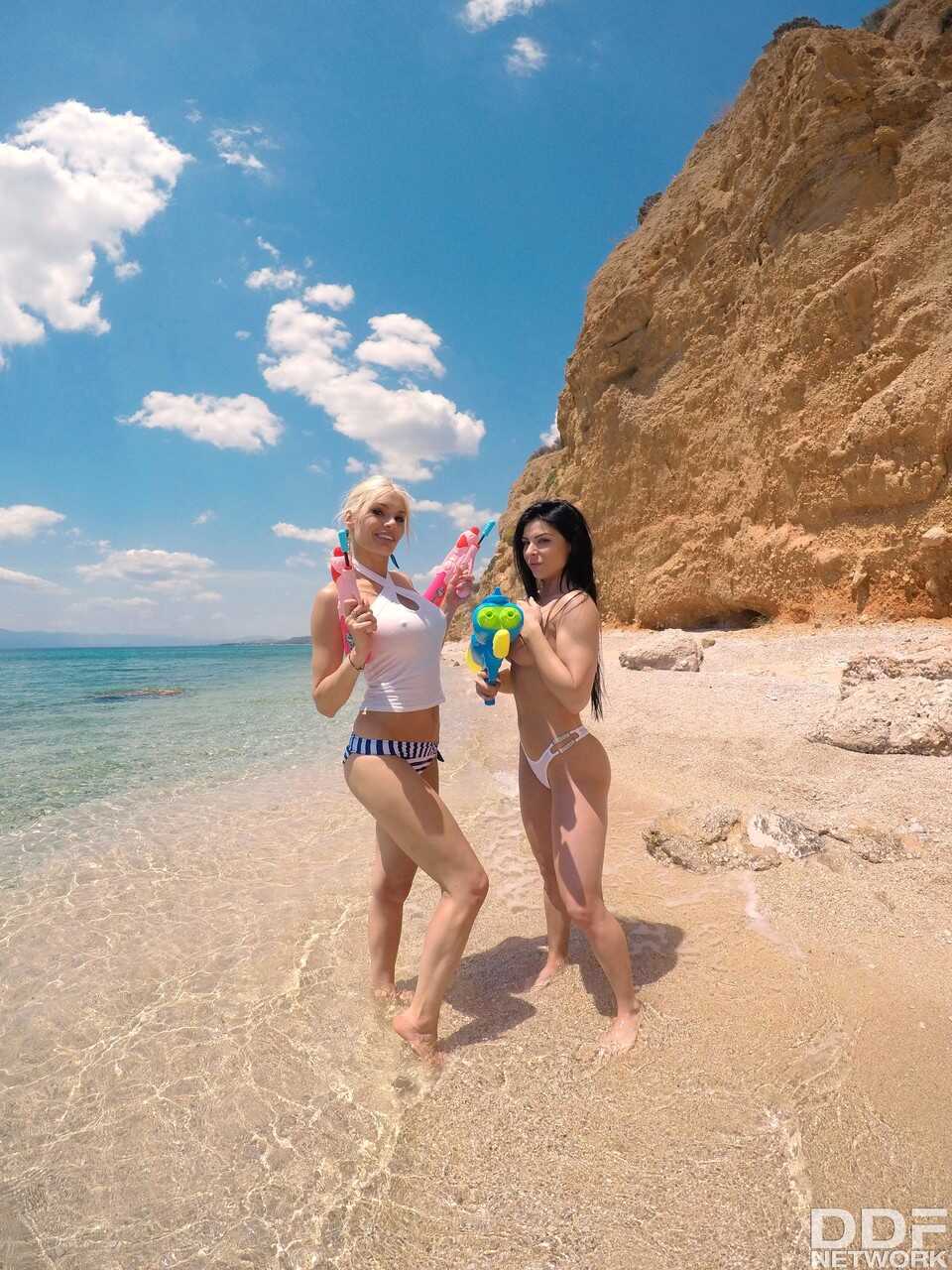 Inna and Kitana's Bikini Booty Fuck on the Beach Beach Pussy, Big Tits Beach, Beach MILF, Big Tits Pussy, Big Wet Tits