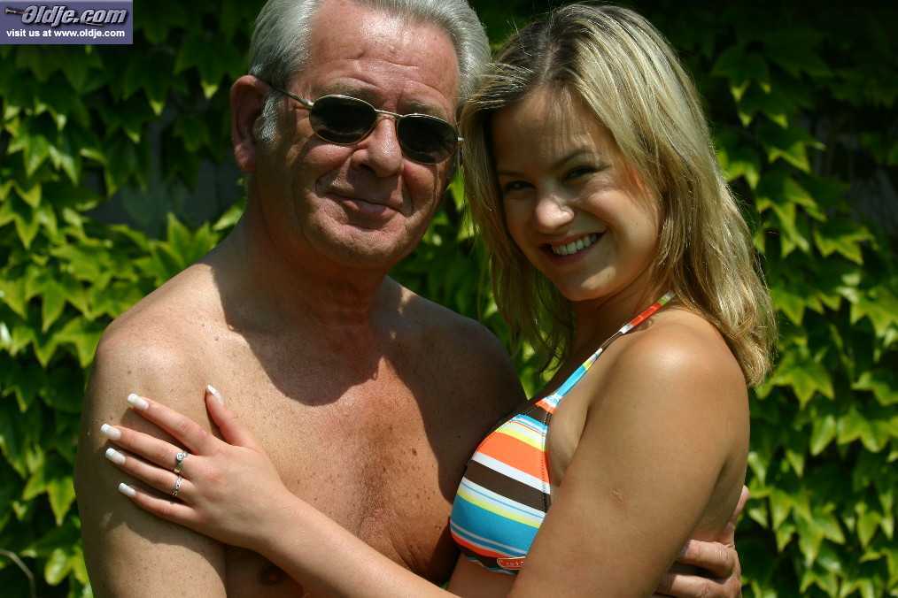 Blonde Gemmy Takes a Hard Boner in the Great Outdoors with an Older Dude - Gemmy, Stephan