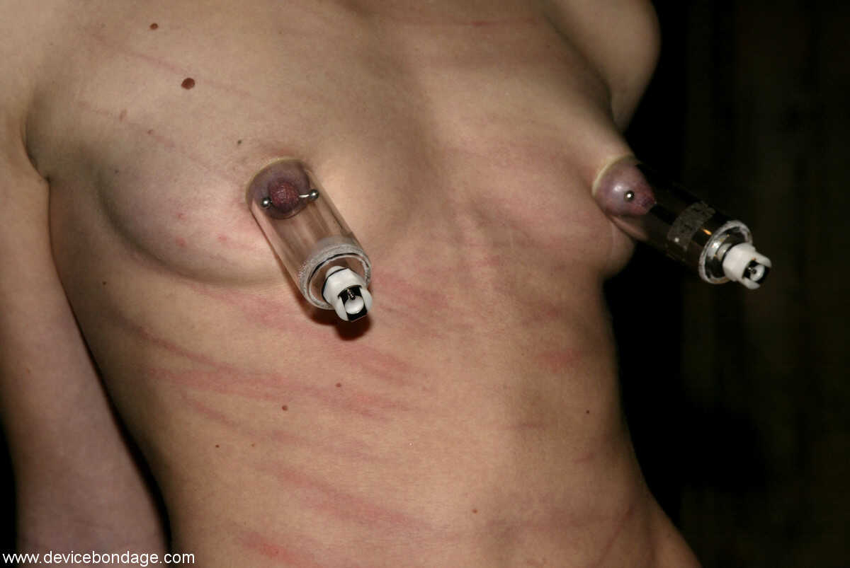 Caught in the Devices: Bondage with Sarah Jane Ceylon's Skinny Small Boobs and Long Nipples - Sarah Jane Ceylon
