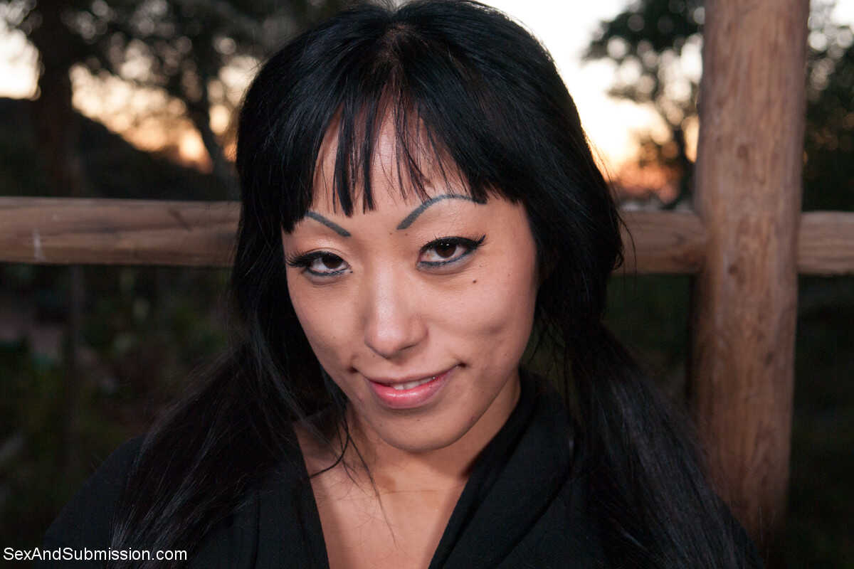 Brunette MILF Gaia's Outdoor Rough Anal Pounding with James Deen while in Bondage and Asian Fetish - Gaia, James Deen