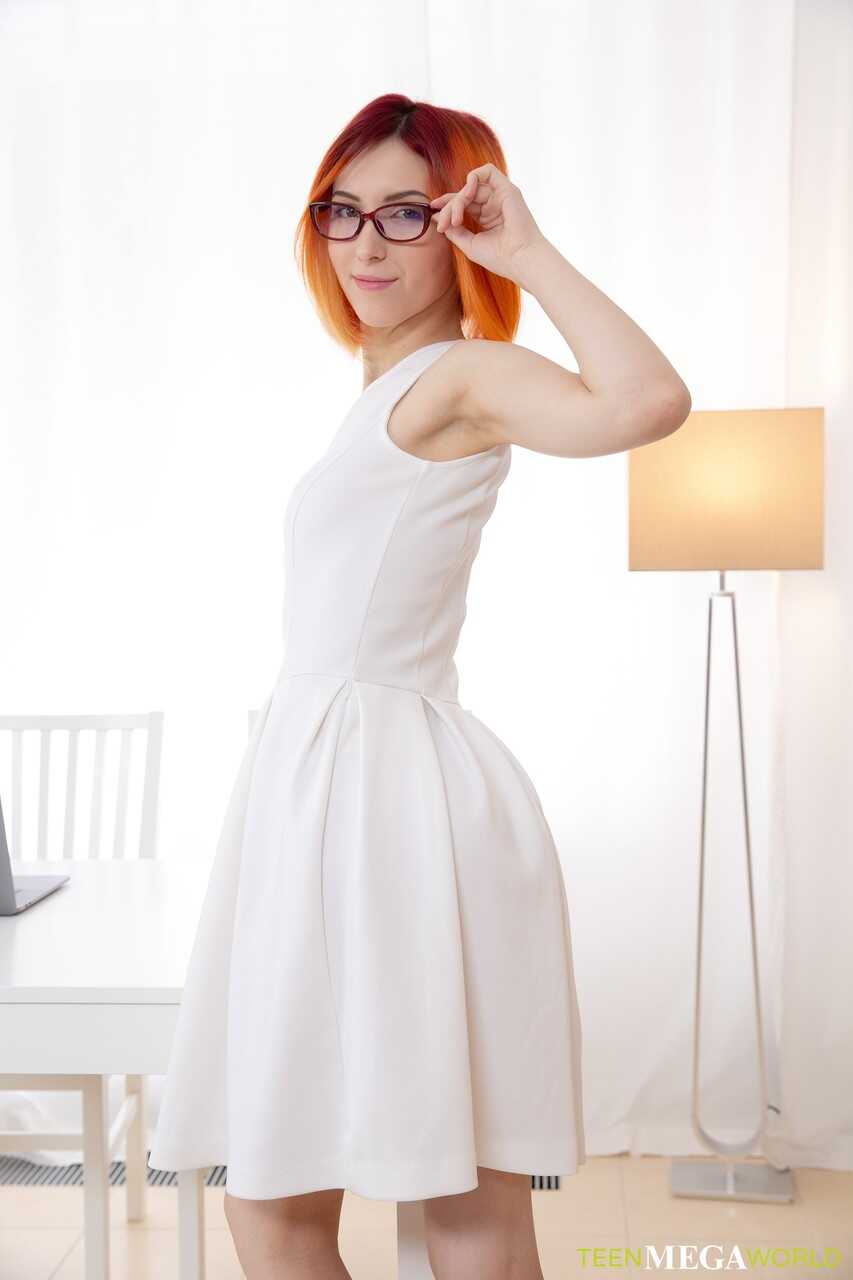 Dennis Boer's Hard Dick Pounding Nerdy Russian Redhead Elin Holm's Tight Pussy from Behind While She Gets Her Gl...