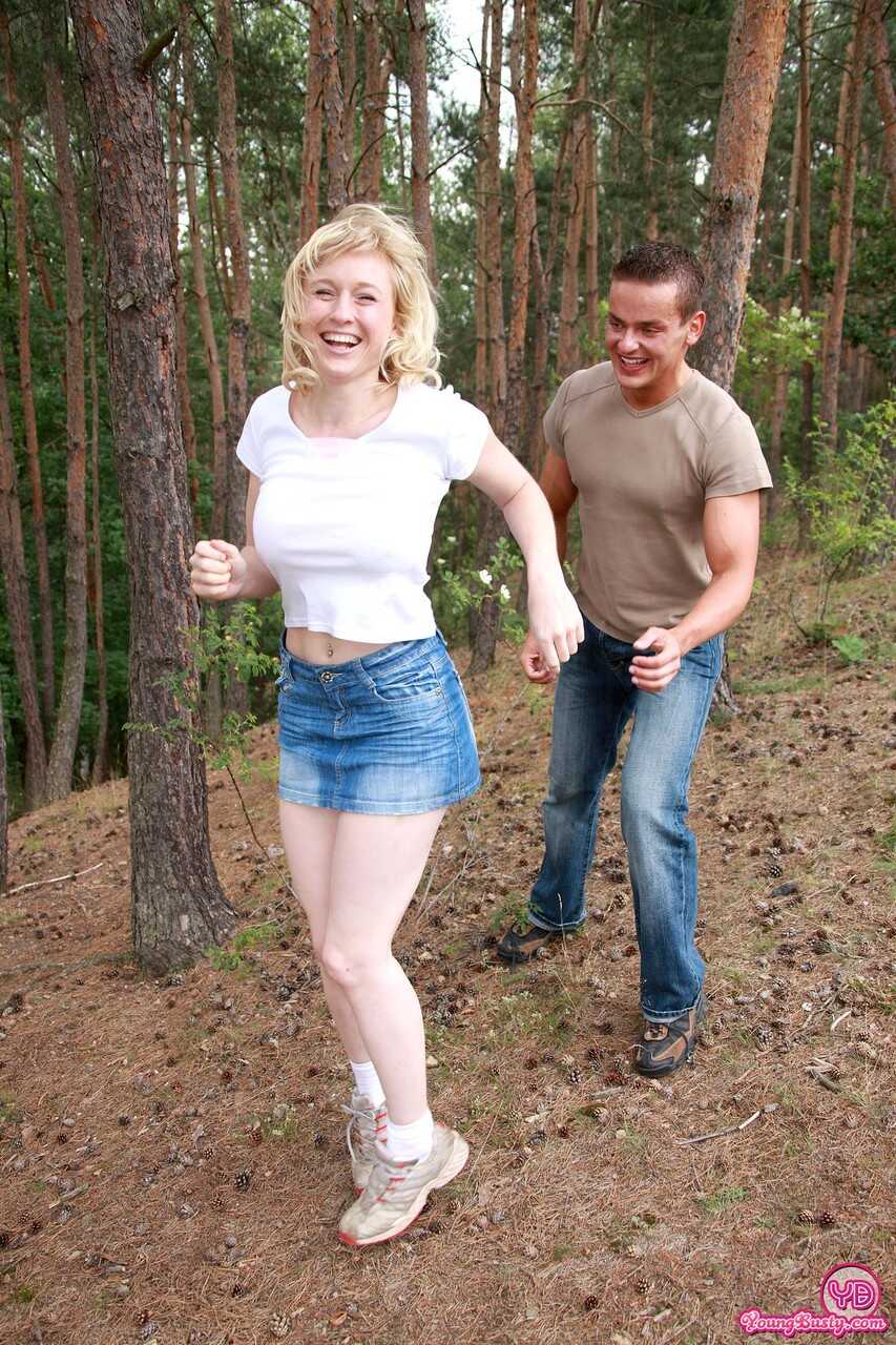 Blonde Petra Loves Getting Dirty During Outdoor Sex and Gets Her Big Boobs Spunked by a Strong Man! - Petra Mis